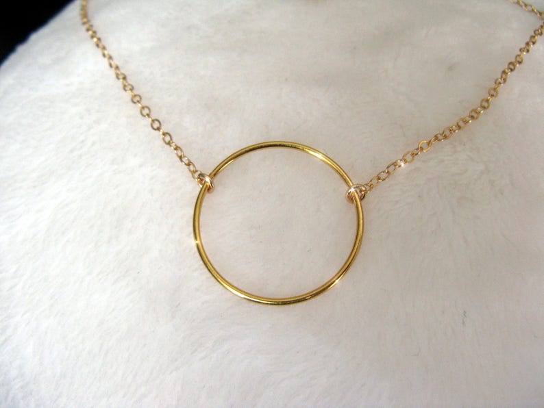 CIRCLE RING bracelet 925 silver or 14 carat gold plated image 3