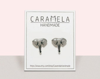 Elephant Stud Earrings Animal stud Animals earring Elephant earrings wild animals stud earrings Gift idea