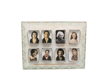 Collagenbild - Collage -  Mixed Media- Papiercollage- Bild -Spruch - Papier - Holz - 24 x 18 cm