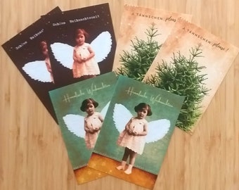 Weihnachts-Postkartenset - Kunstpostkarten - Postkarten -Weihnachten  - Schreibwaren  - DIN A 6 - 450g