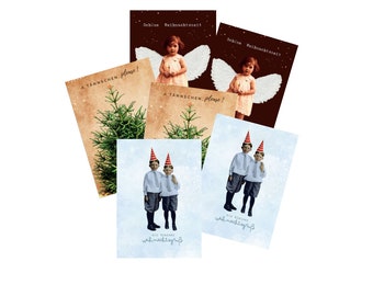 Weihnachts-Postkartenset - Kunstpostkarten - Postkarten -Weihnachten  - Schreibwaren  - DIN A 6 - 450g