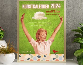 Kunstkalender - Kalender - 2024 - Jahreskalender - Wandkalender - DIN A3 - Monatskalender - Geschenk -