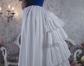 Victorian petticoat, Victorian bustle skirt, Steampunk undergarment, 19th century underskirt