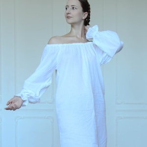 White batiste Renaissance chemise, Medieval underdress, Historical underwear, Renaissance shirt