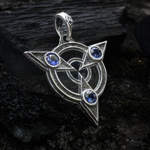 Sterling Silver Amulet of Articulation, Unique handmade pendant Gothic jewelry necklace LARP Cosplay Fantasy RPG Pendant