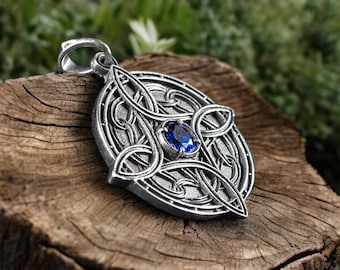 Sterling Silver Amulet of Mara necklace, Goddess of love protection charm LARP and Fantasy video game jewelry gift for her