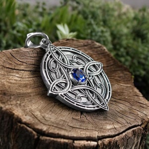 Sterling Silver Amulet of Mara necklace, Goddess of love protection charm LARP and Fantasy video game jewelry gift for her