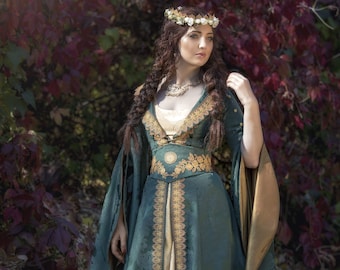 Fairy elven dress, Fantasy costume, Fantasy wedding dress, Elven gown, Renaissance Fair gown