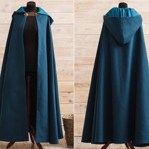 フード付きロングウールマントファンタジー中世マントフード付きケープLARP コスチューム - Etsy 日本