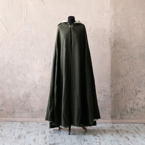 Long wool cloak with pockets