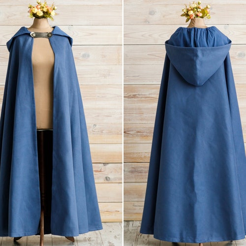 Vegan Wool Cloak With Hood Medieval Fantasy Hooded Cloak | Etsy