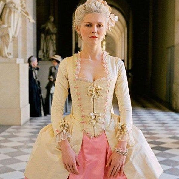 Marie-Antoinette-Kleid, Rokoko-Seidenkleid, Kleid aus dem 18. Jahrhundert, historisches Kleid, Karnevalskostüm in Venedig
