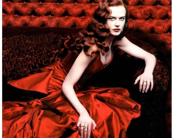 Red Movie Dress Red Victorian Dress Red Wedding Dress Corset