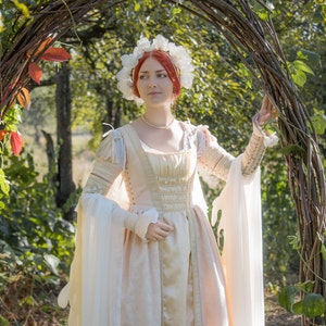 Renaissance wedding dress, Renaissance Fair costume, Fantasy elven gown, Ren faire dress, Made to order