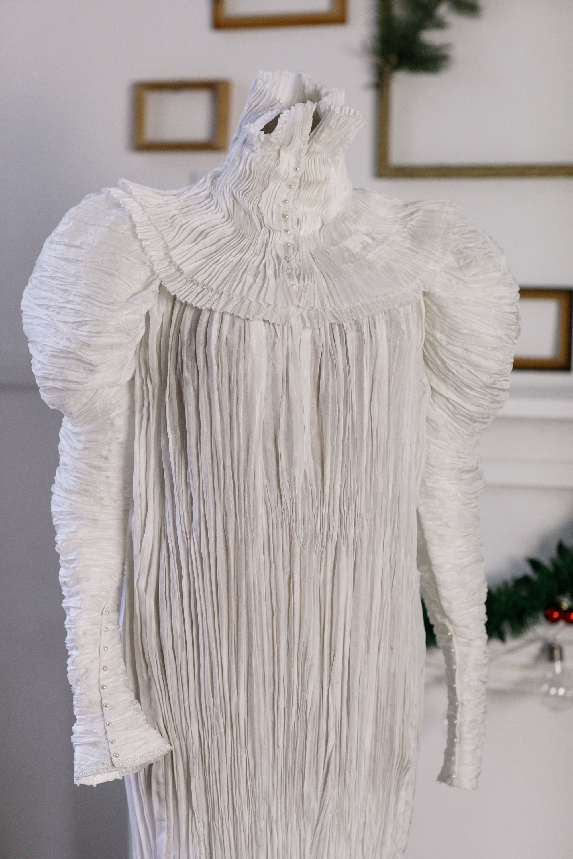 Edith Cushing Bath Robe White Edith Cushing's Silk Nightgown, Crimson Peak Edwardian Dress ...