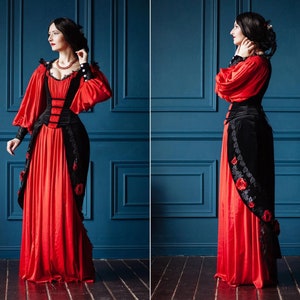 Edwardian Style Dress Victorian Masquerade Costume Gothic 