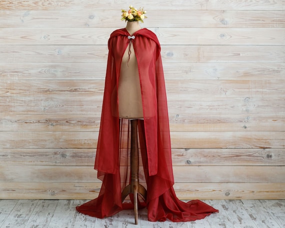 Fantasy Cape Red Adult Costume Female Fantasy Cape Red Adult Costume Female
