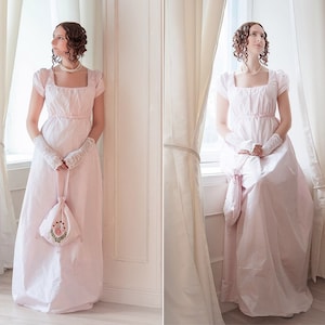 Silk Regency gown, Regency dress, Pride and Prejudice Jane Austen, Bridgerton style