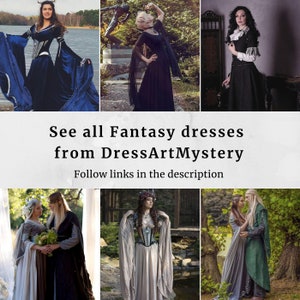 Cottage core costume fantasy fairy wedding dress casual princesscore clothing with corset, skirt and shirt image 9