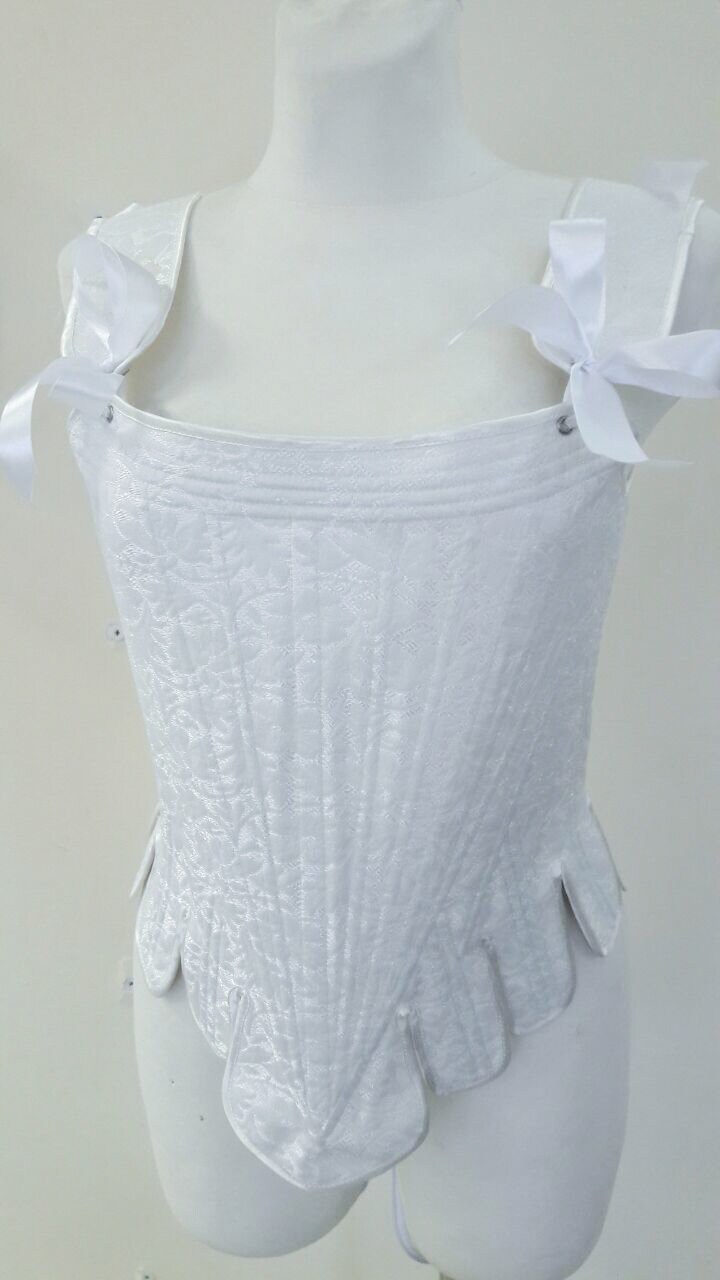 Weißes Damen Korsett Mit Spitze - Vintage Oberteil Für Perfekte Sanduhrfigur