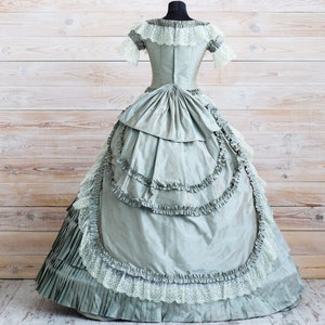 Silk Victorian ballroom dress