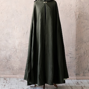 Fantasy medieval cloak with hood and arm slits