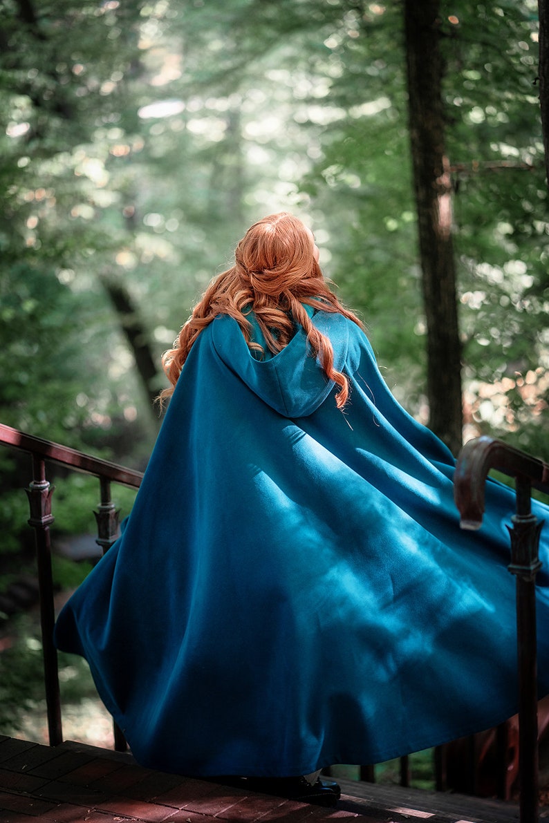 Vegan Wool Cloak With Hood Medieval Fantasy Hooded Cloak | Etsy