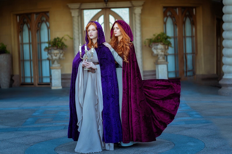 purple velvet elven cloak