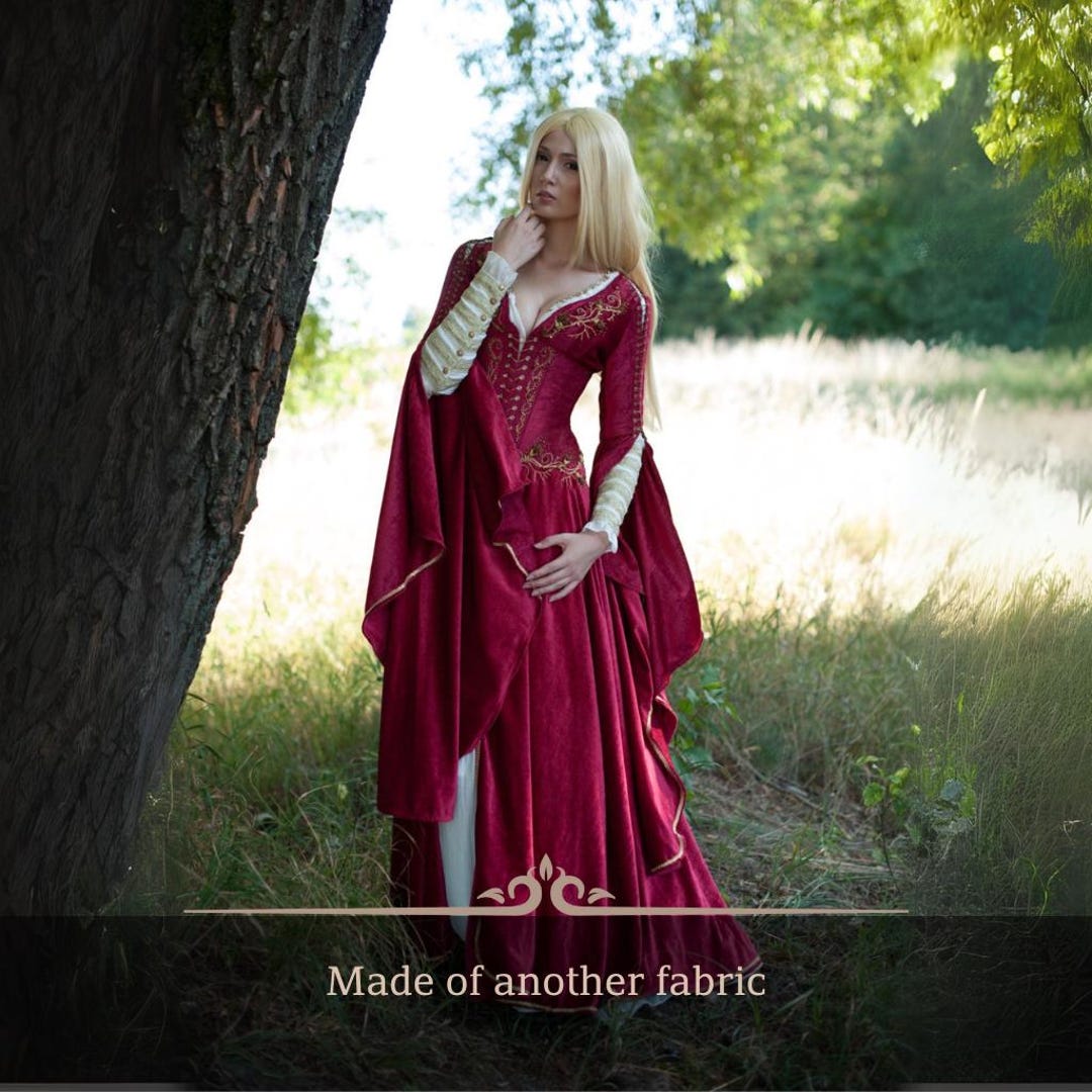 elegant red fantasy dress Scarlet Elegance Princess Dress