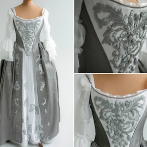 Outlander dress, Silk Rococo dress, Claire Fraser gown, 18th century dress, Venice Carnival costume