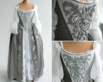 Outlander dress, Silk Rococo dress, Claire Fraser gown, 18th century dress, Venice Carnival costume
