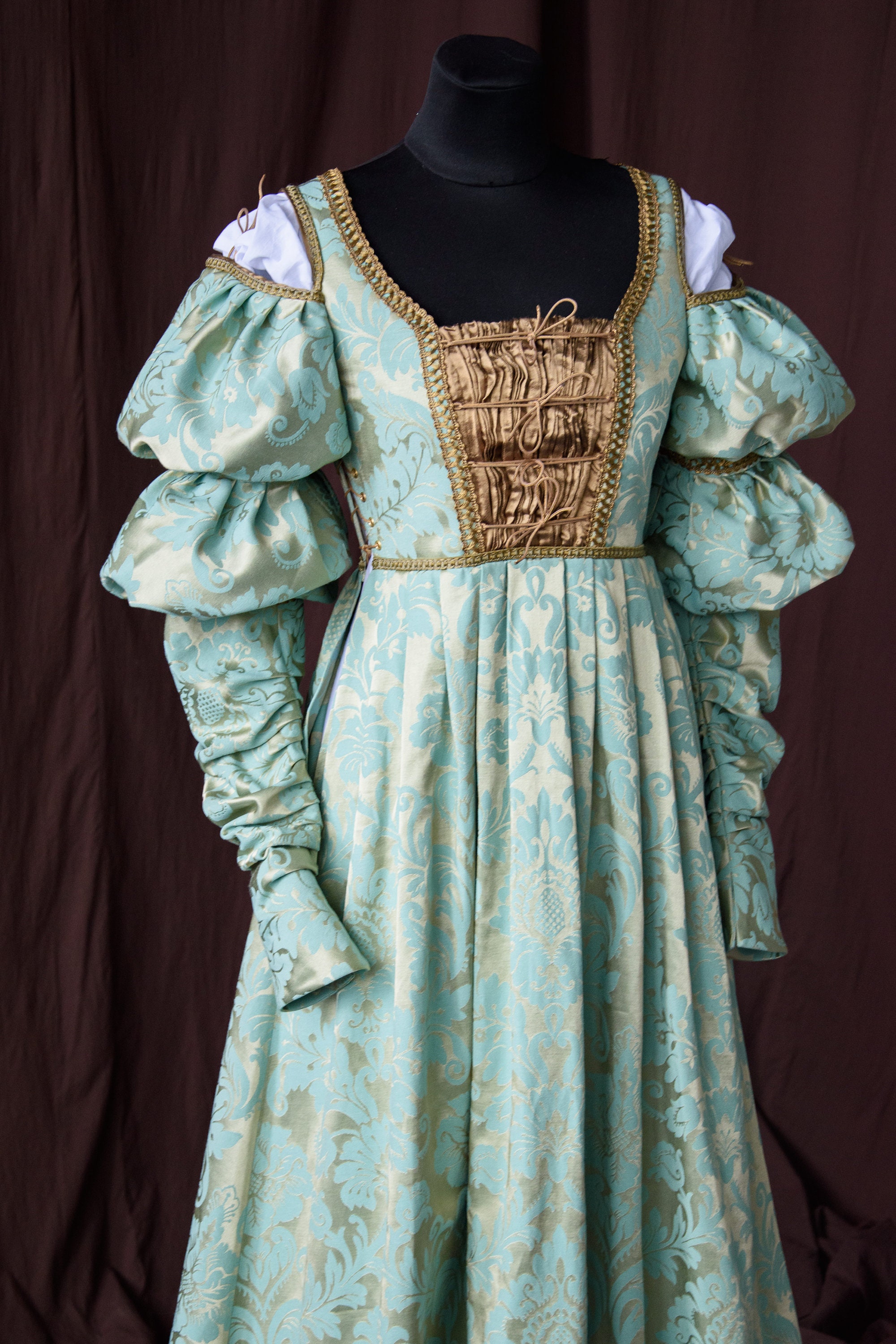 knee length dresses for ladies Renaissance Ever after jacquard dress  DressArtMystery