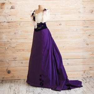 Vestido de tafetán morado estilo eduardiano de Edith Cushing en Crimson Peak / Listo para enviar
