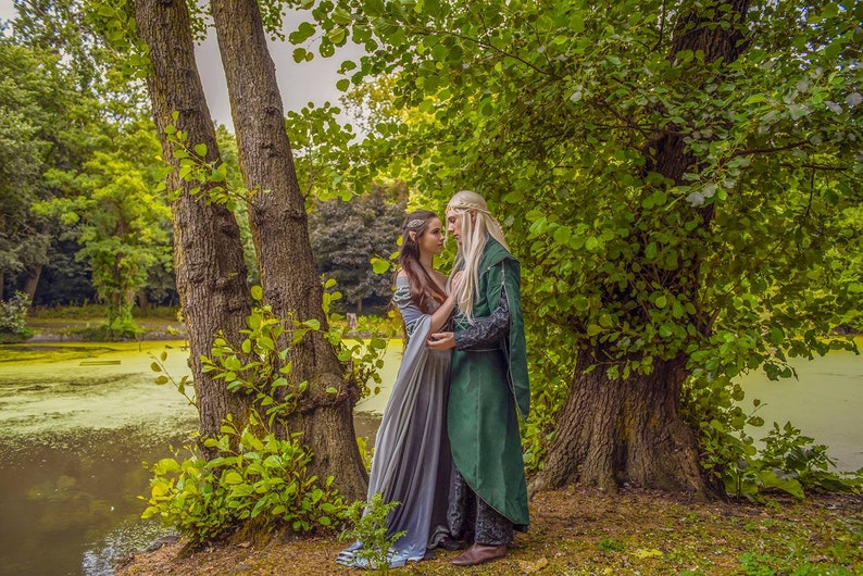 Elven Legolas costume, Elven wedding costume for men, Fantasy LARP costume, Elven tunic image 5