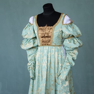 Renaissance dress, Ever After movie dress, Cinderella gown, Renaissance fair costume image 6