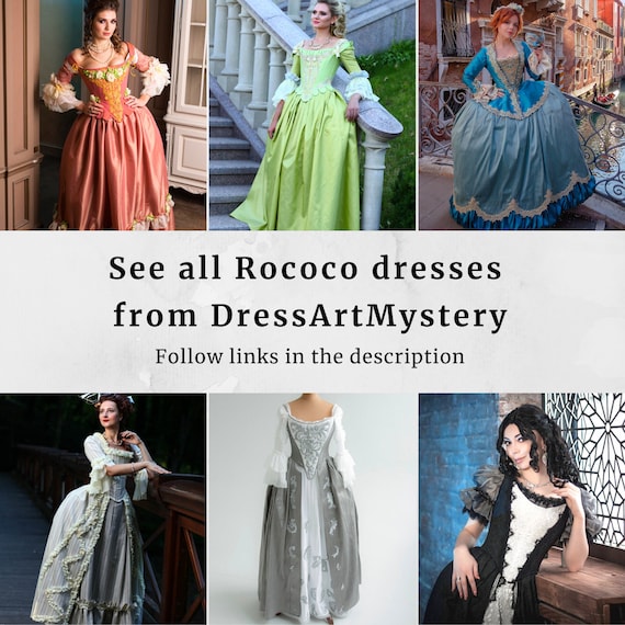 Rose Rococo Dress Rococo Wedding Dress 18th Century Dress 