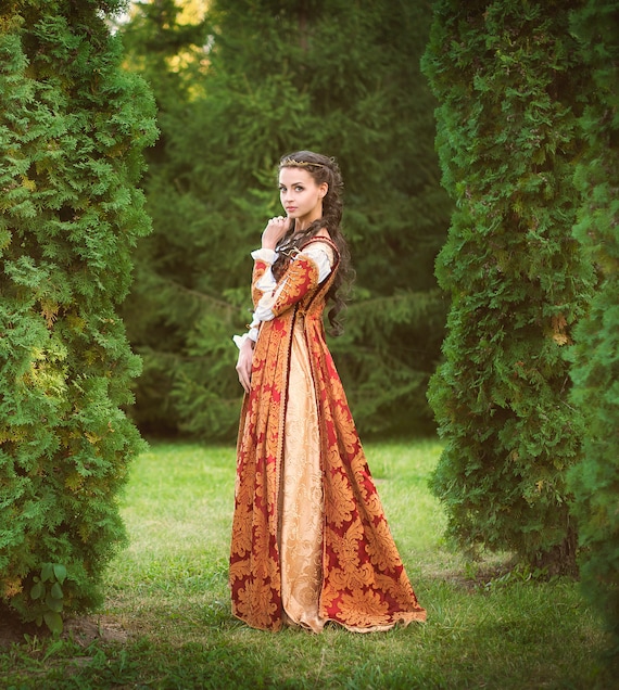 orange satin dress long