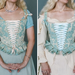 Bovenborstkorset en shirt uit de Renaissance, Faire Renaissance-kostuum, Cottagecore-kleding