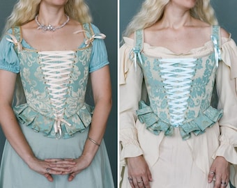 Renaissance overbust corset, Renaissance faire costume, Cottagecore clothing