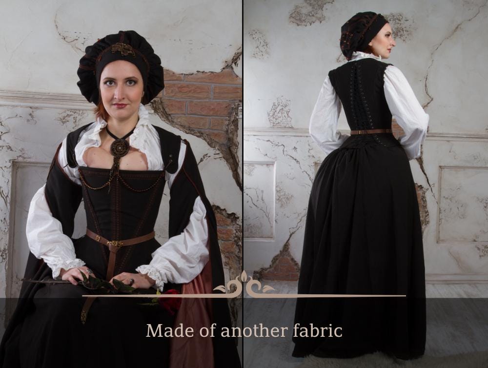 Cocoa brown renaissance dress, Spanish Renaissance gown, Historical dress, Ren faire dress