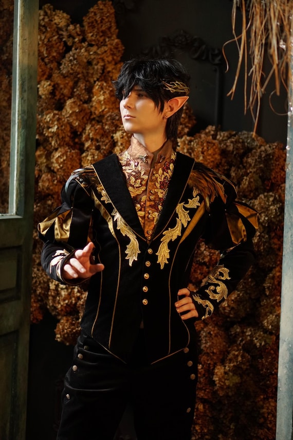 Fantasy Men Costume, 18th-century Fashion, Book Cosplay, Wedding Costume, Ren Faire Costume, Made to Order
