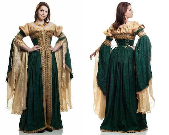 Italian Renaissance Dress, 16th Century Corset Dress Made to Order