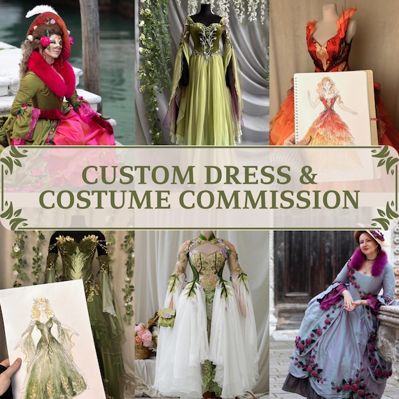 Luxury custom commission dress, Cosplay costume, Custom wedding dress, Unique dress, Bespoke dress, Made to order