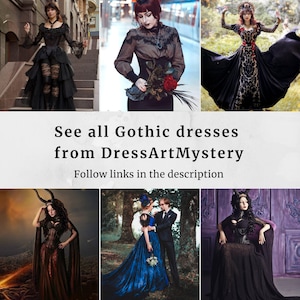 Black gothic wedding dress, Ruffle skirt, Tight lacing corset, Vampire ball gown, Alternative wedding image 10