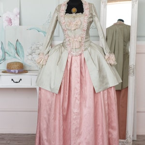 Marie Antoinette dress, Silk Rococo dress, 18th century gown, Historical dress, Venice Carnival costume