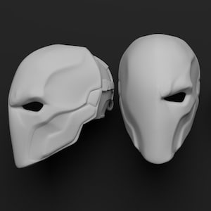 Deathstroke (Arkham Origins) fully detailed wearable helm 3d print digital download
