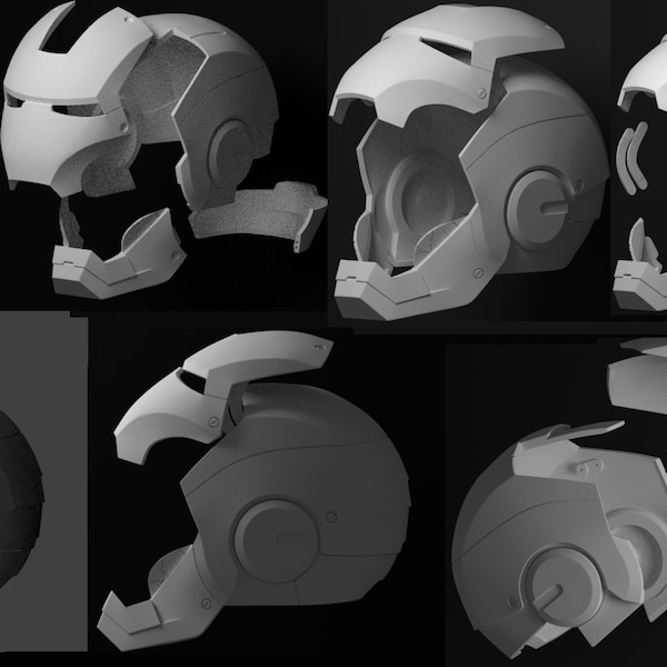 Iron Man MK IV / VI helmet digital print files