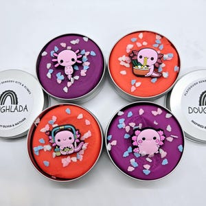 Axolotl Playdough: 3oz Sensory Dough with Charm