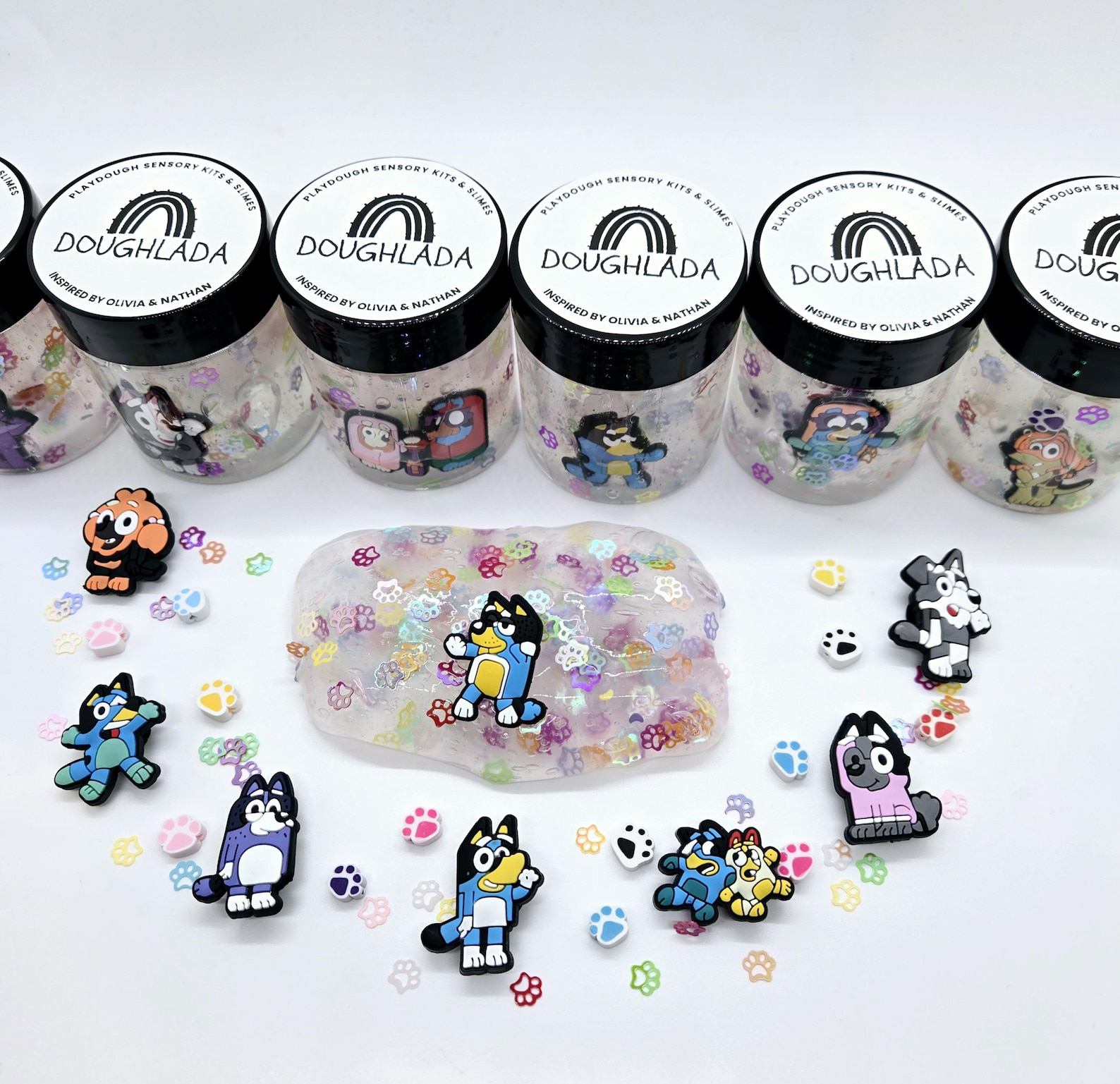Bluey Dog Slime with Charm
