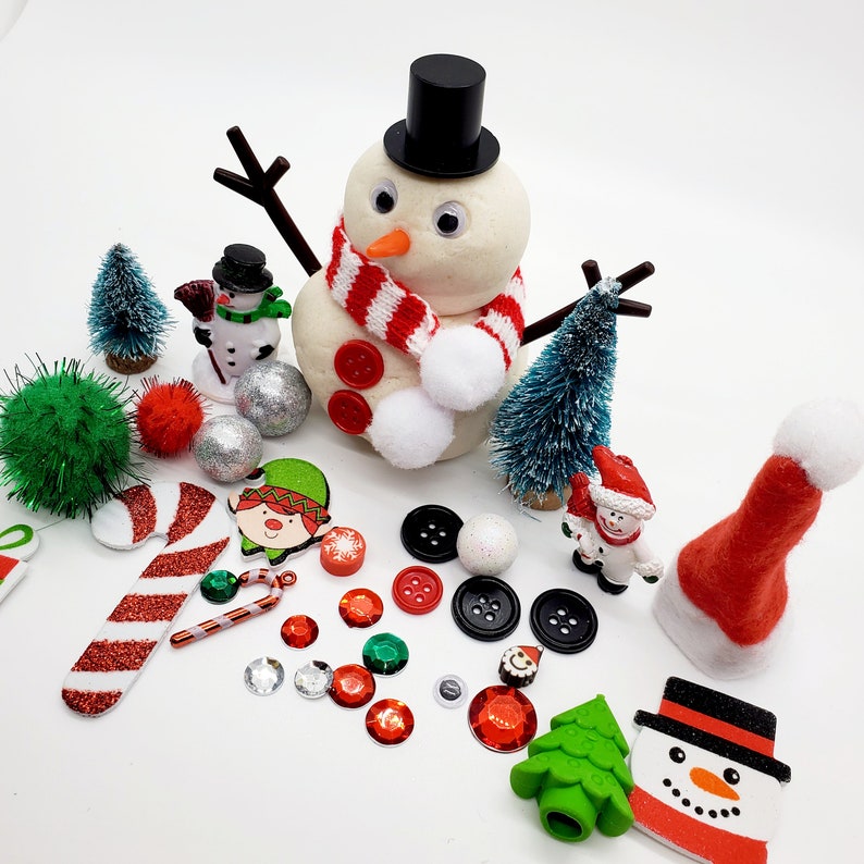 Build a Snowman Playdough Sensory Kit Etsy